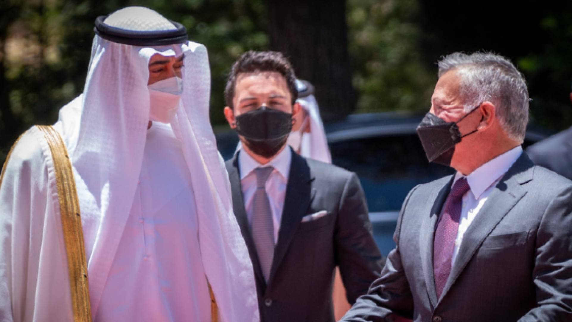 جلالة الملك والشيخ محمد بن زايد آل نهيان