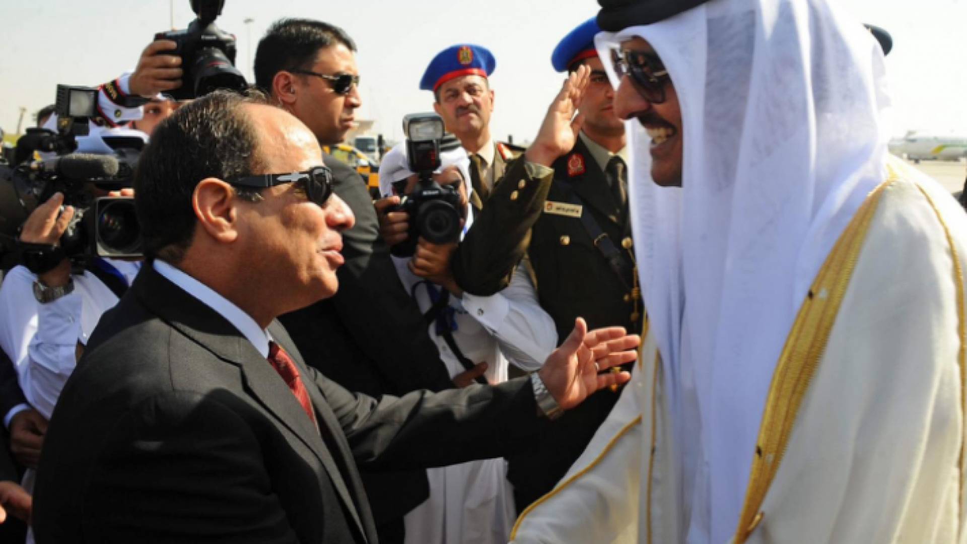 الشيخ تميم بن حمد آل ثاني والرئيس المصري عيدالفتاح السيسي