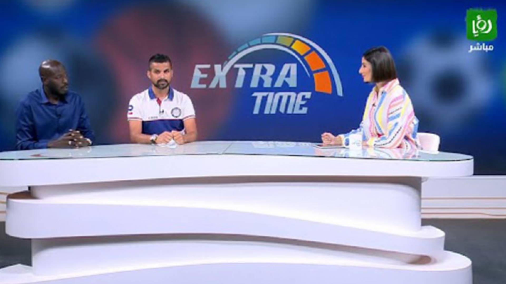 صورة للاعبي الفيصلي والوحدات السابقين خالد سعد وفيصل إبراهيم يتحدثان لبرنامج "اكسترا تايم"