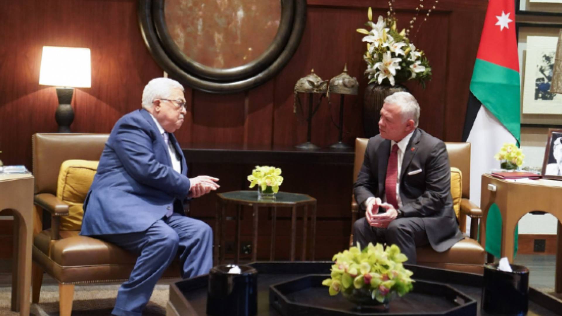 الرئيس الفلسطيني وجلالة الملك