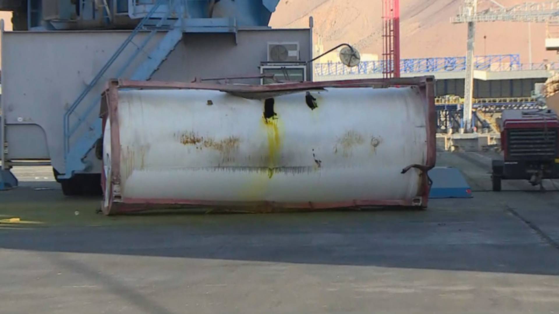 الصهريج الذي تسرب منه الغاز