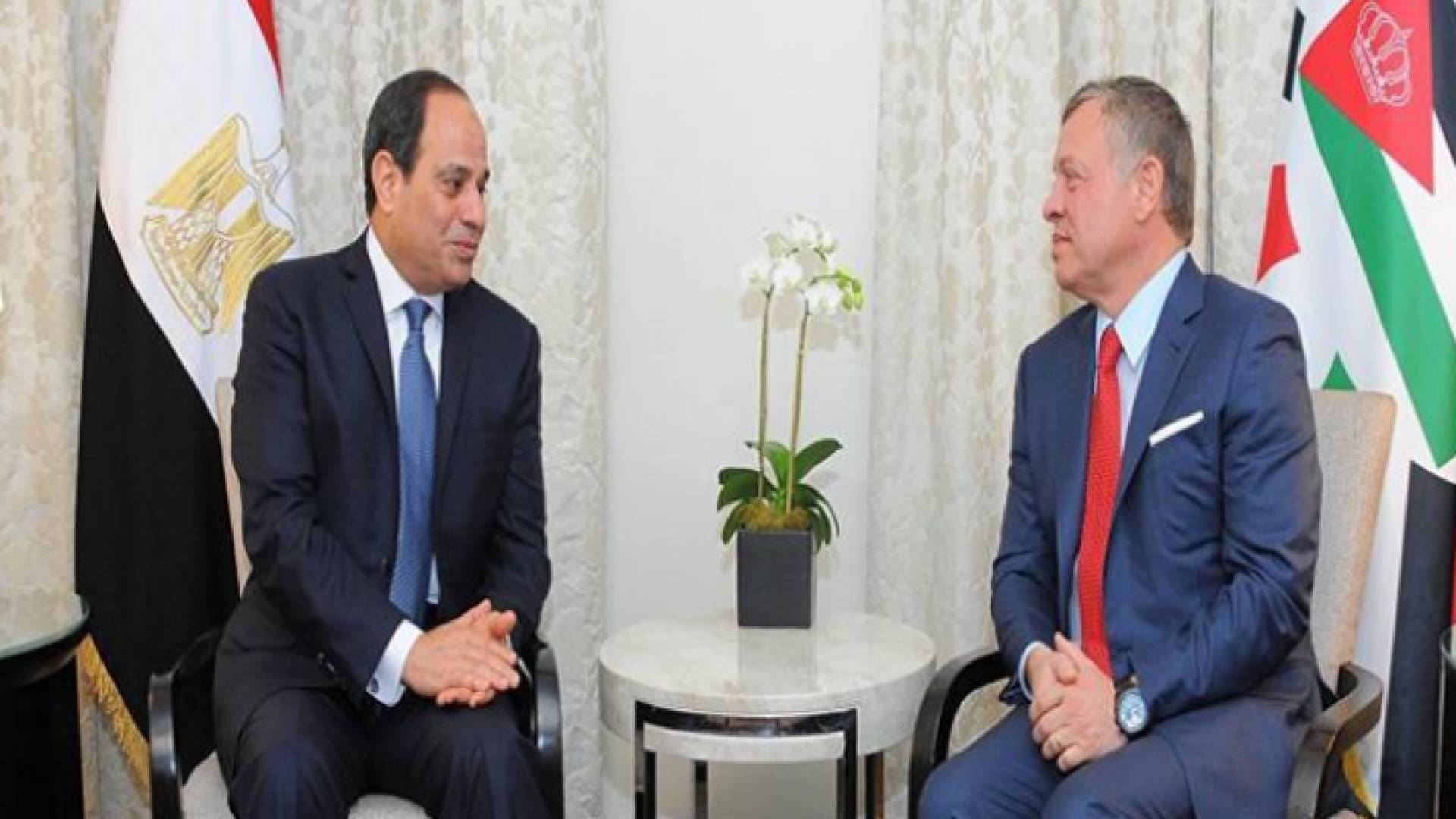 جلالة الملك عبدالله الثاني والرئيس المصري عبدالفتاح السيسي