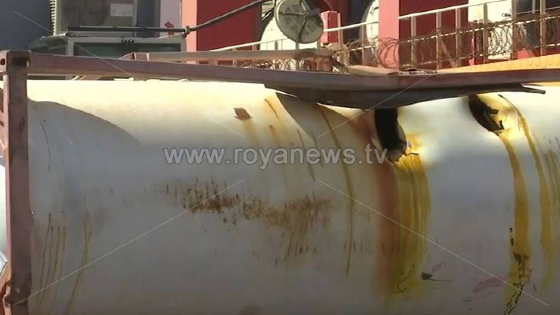 صهريج غاز الكلورين الذي سقط في العقبة