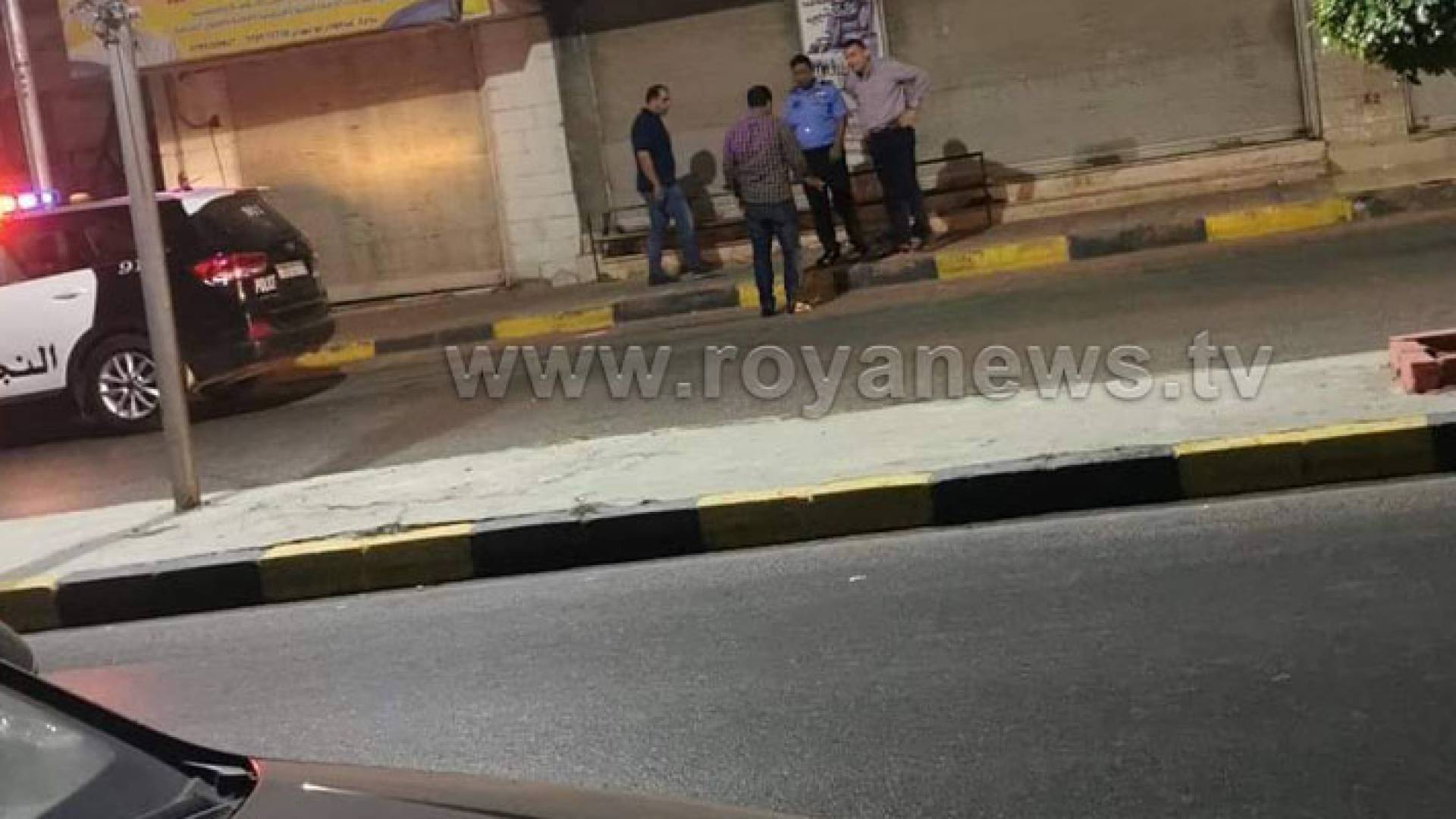 الأجهزة الأامنية الحاضرة إلى مكان الحادثة