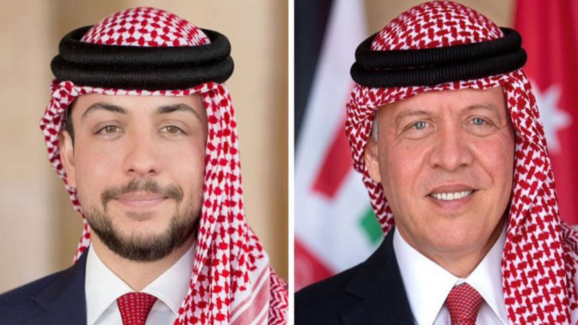 الملك عبدالله الثاني وولي العهد الأمير الحسين بن عبدالله الثاني