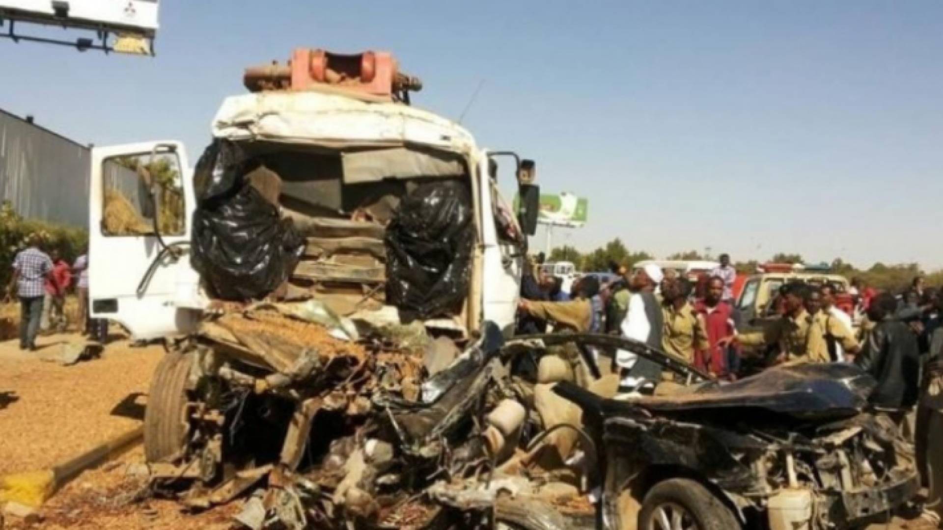 صورة أرشيفية لحادث تصادم في السودان