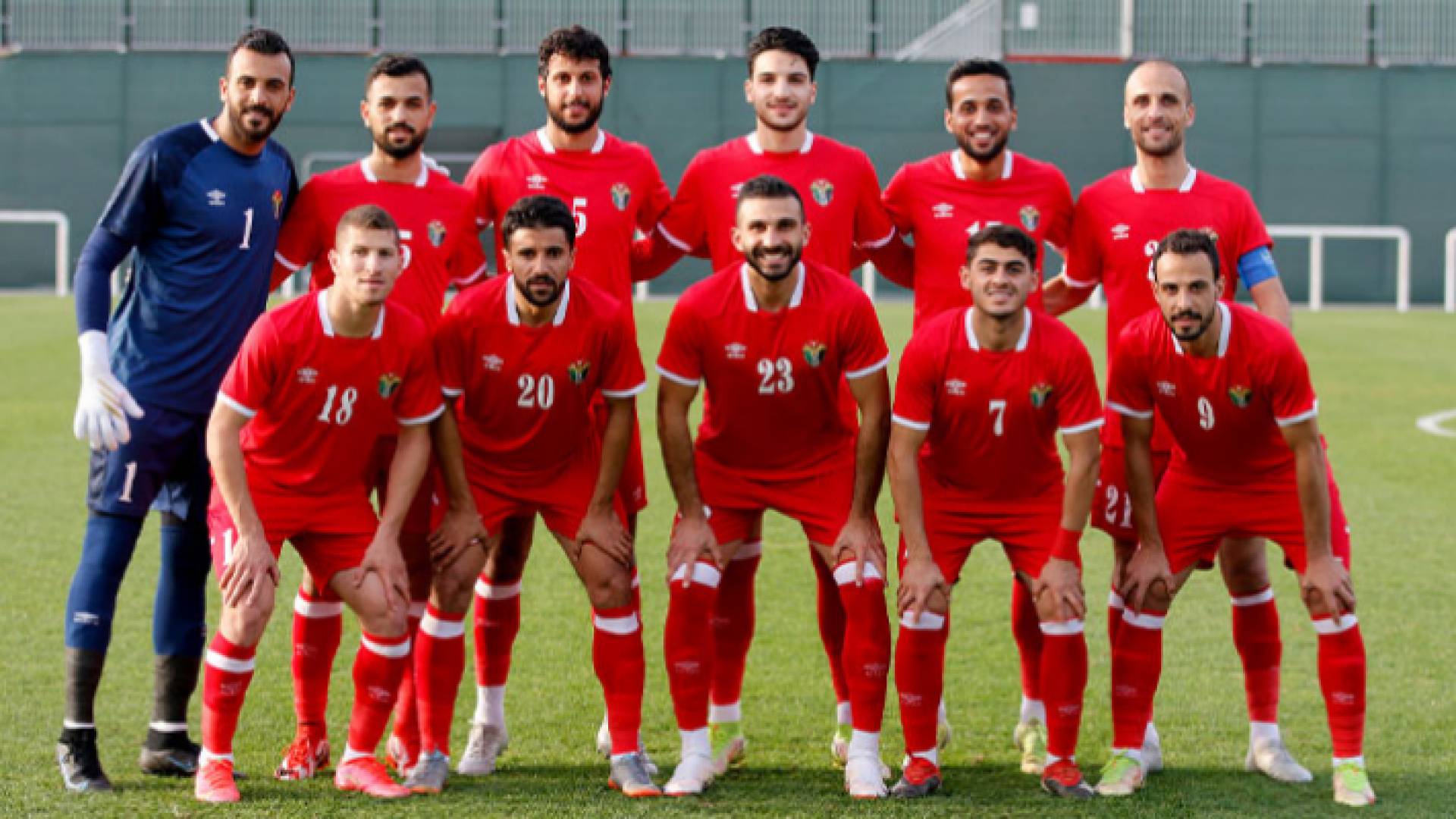 لاعبو المنتخب الأردني لكرة القدم
