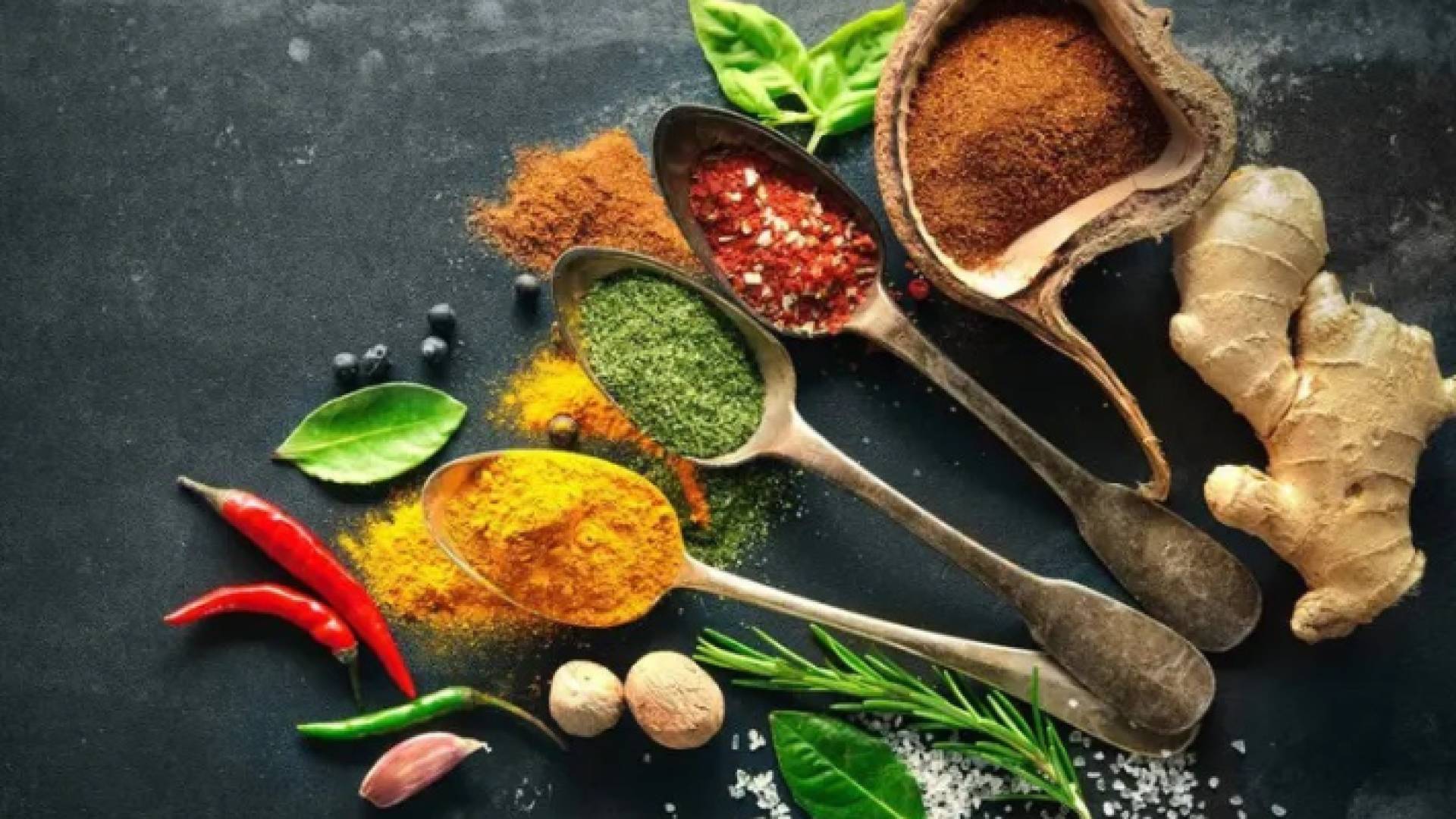 صورة توضيحية لأعشاب وتوابل