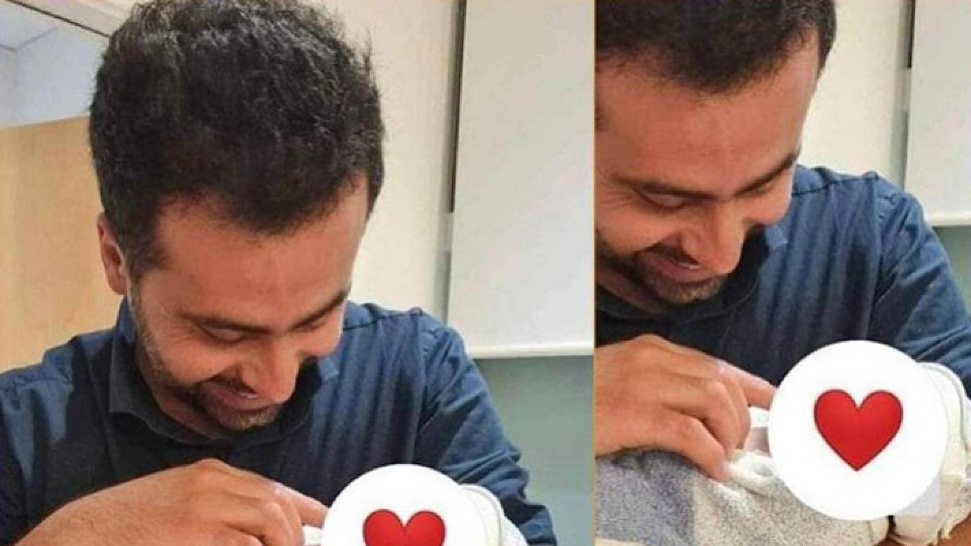 الشيف أبو جوليا يحتضن طفله خالد