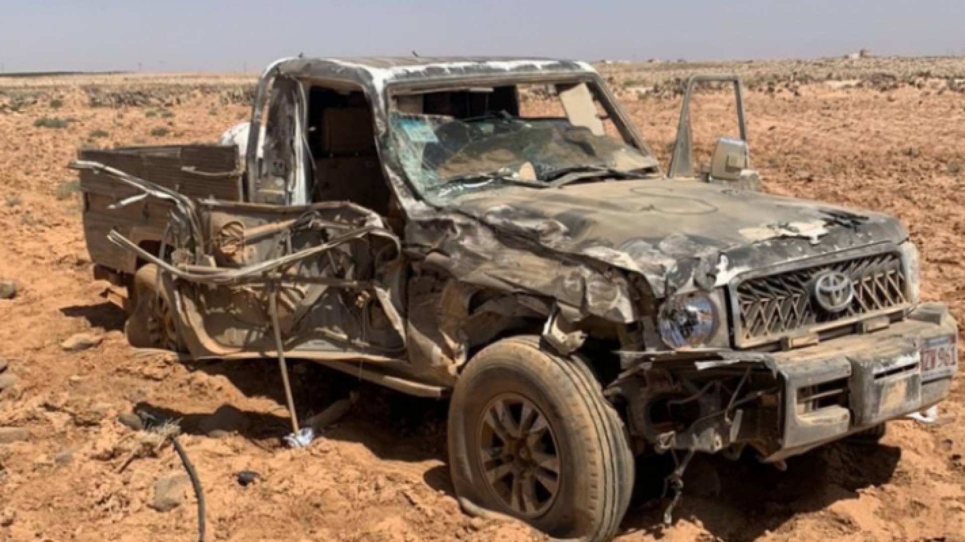 صورة للمركبة التي تم مطاردتها