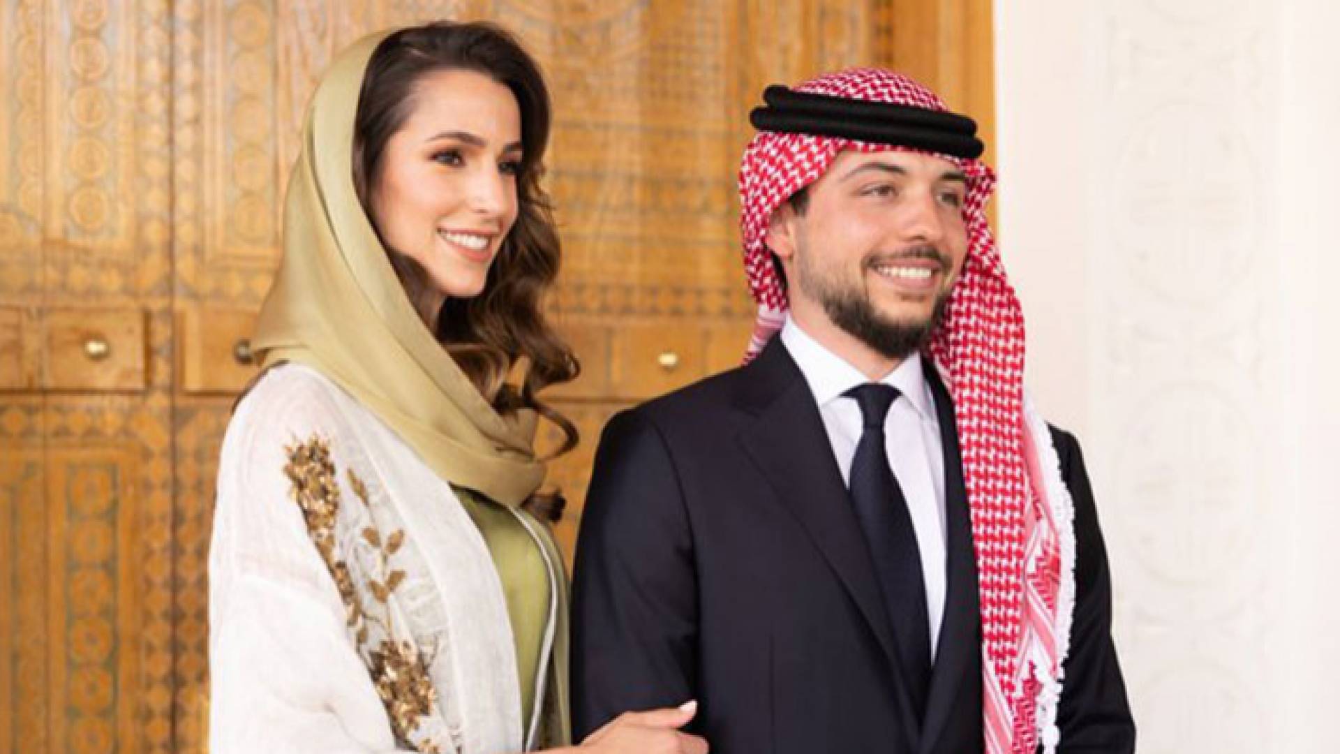 سمو ولي العهد الأمير الحسين بن عبدالله الثاني وخطيبته الآنسة رجوة آل سيف