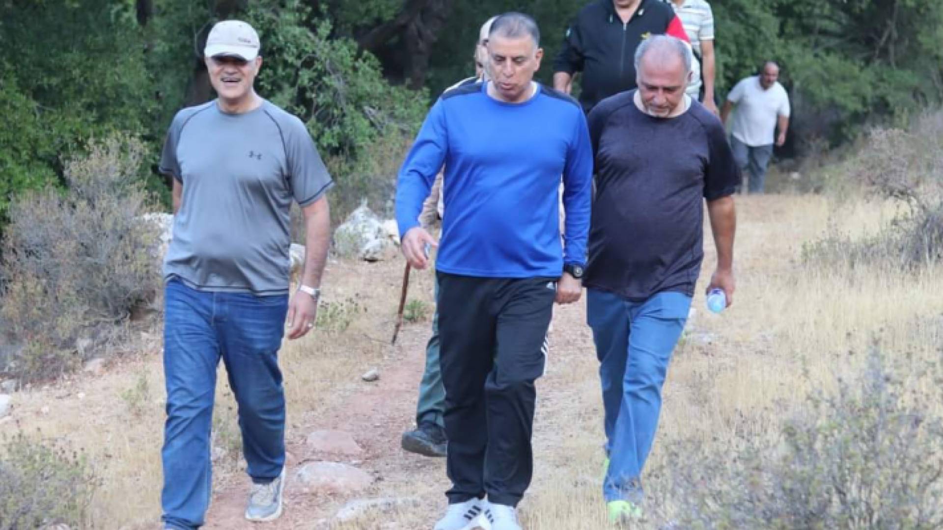 وزير الداخلية مازن الفراية في جولته بغابات برقش