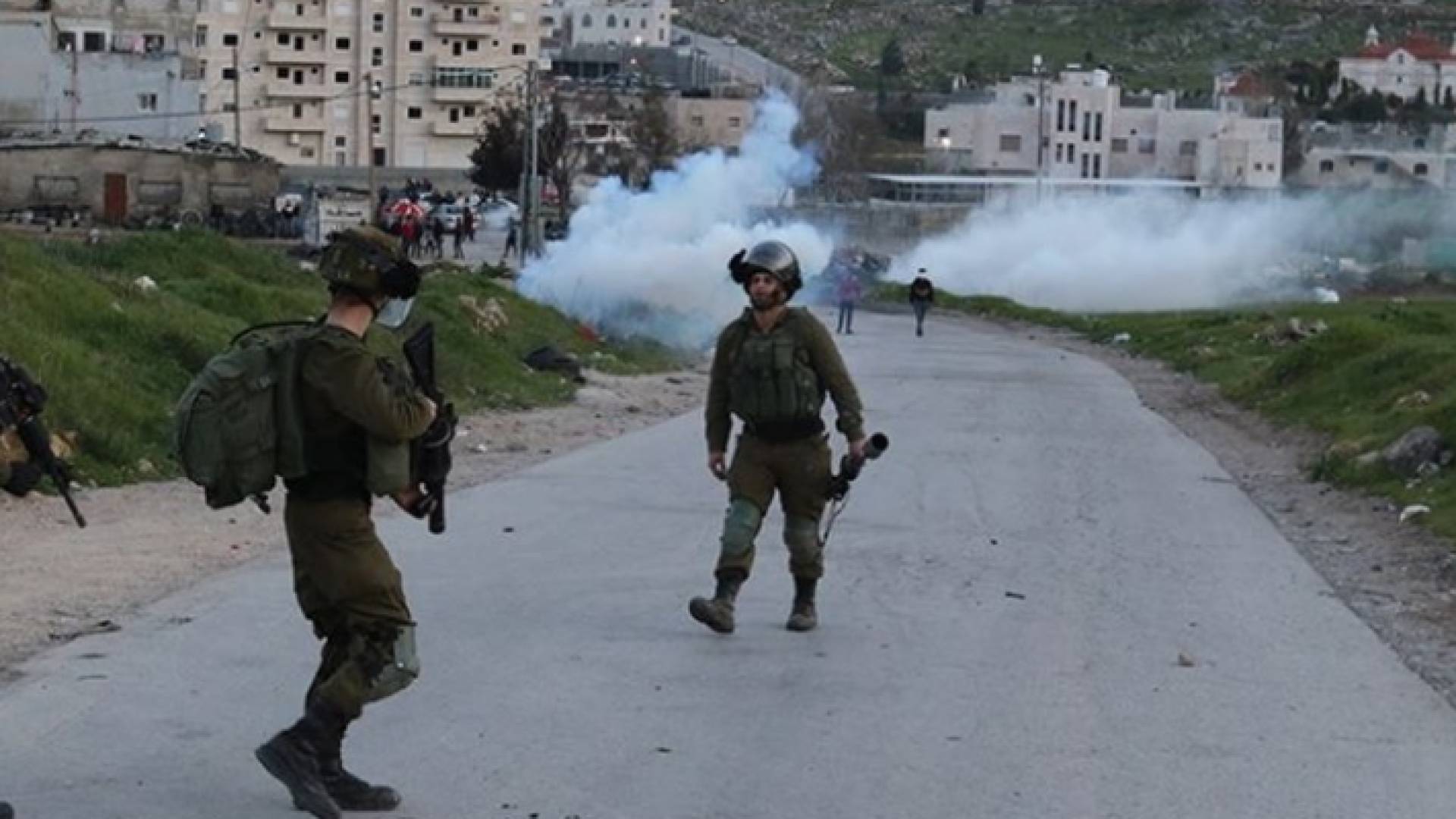 قوات الاحتلال أثناء مواجهات مع فلسطينيين