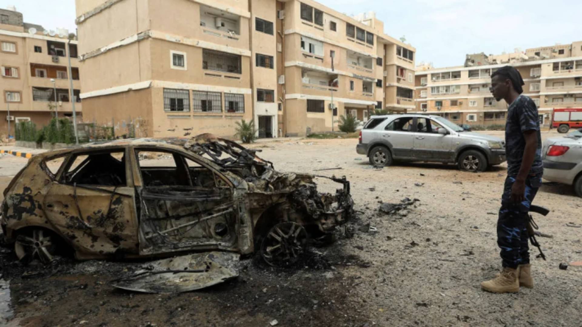 جانب من الخراب والدمار جراء القتال في ليبيا