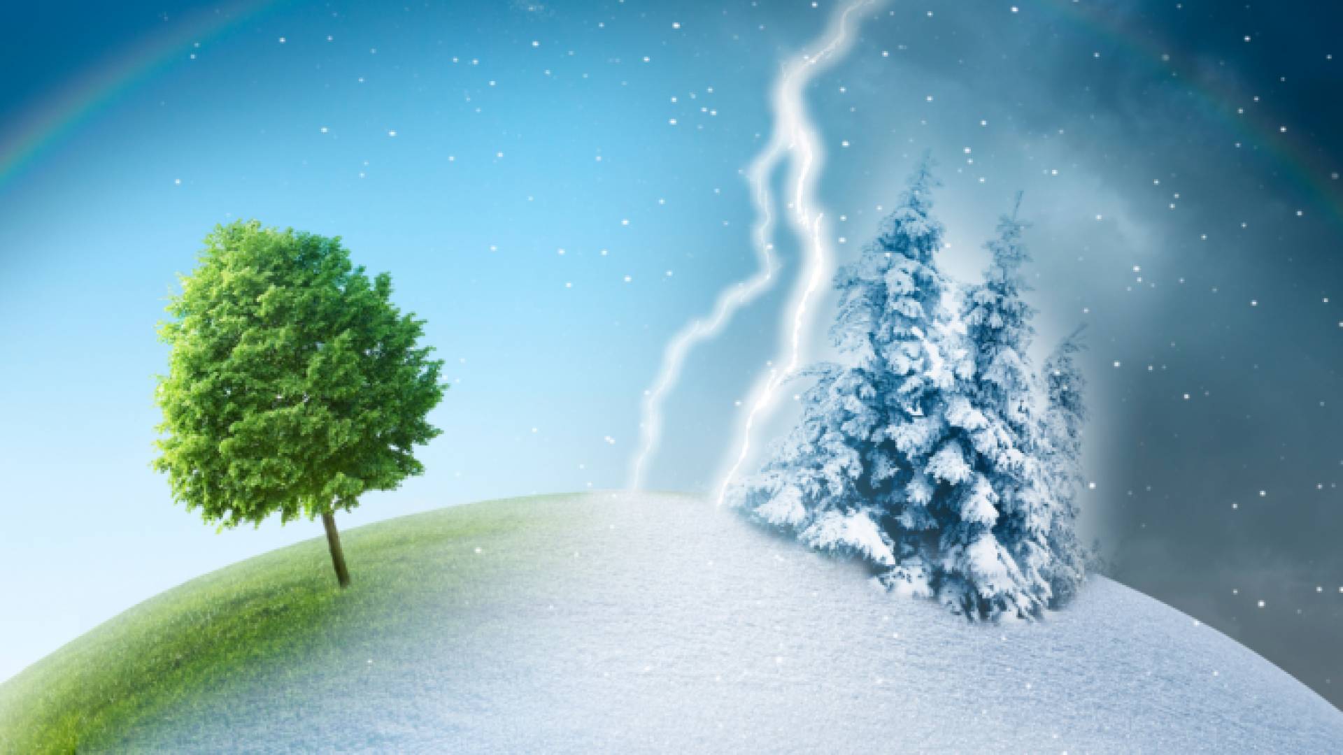 صورة تعبيرية لفصلي الشتاء والصيف