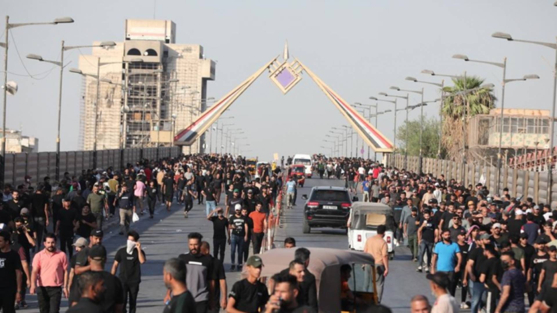 أحد شوارع العراق أثناء المظاهرات