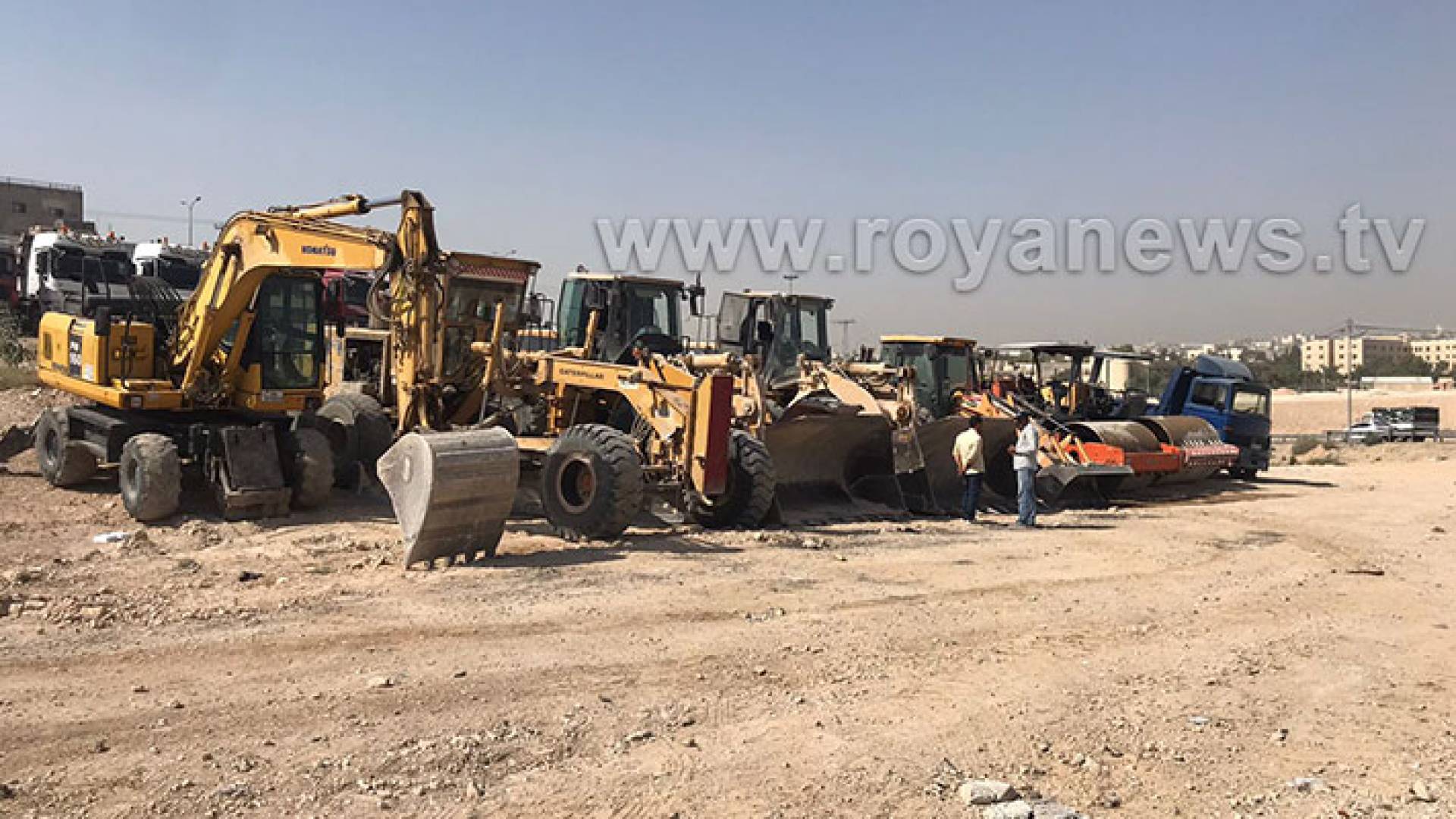 الآليات العاملة في مشروع الباص سريع التردد