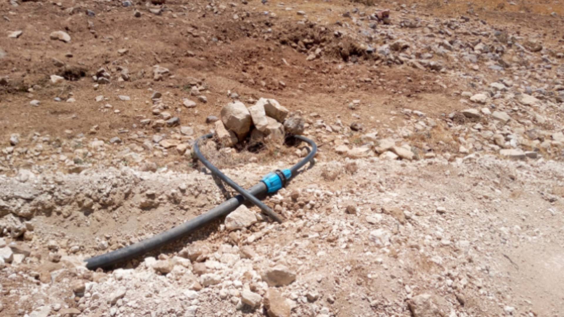 صورة أرشيفية لاعتداء على خط لمياه الشرب