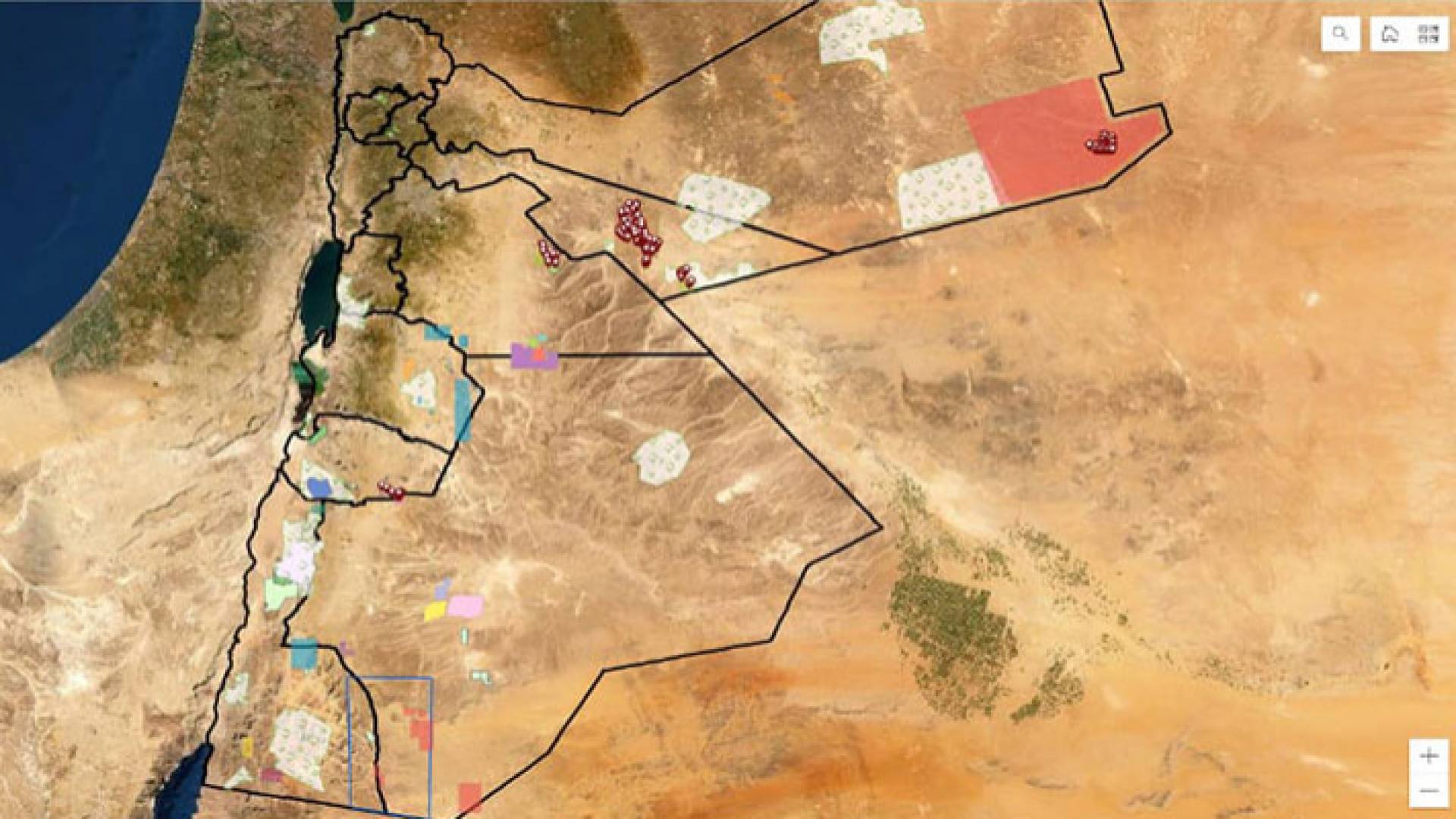 خريطة بالثروات المعدنية ومناطق استكشاف البترول والغاز