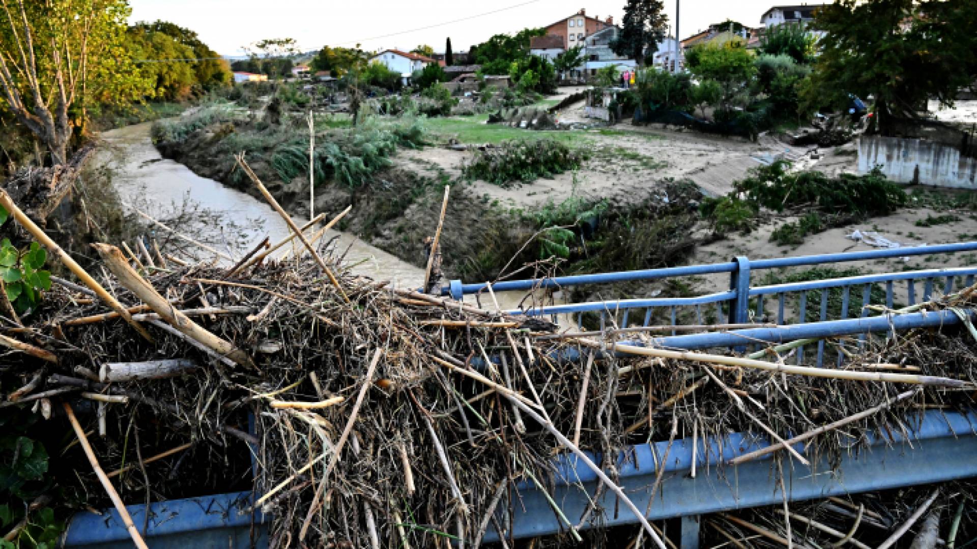 إحدى المناطق الإيطالية تضررت جراء الأمطار الغزيرة