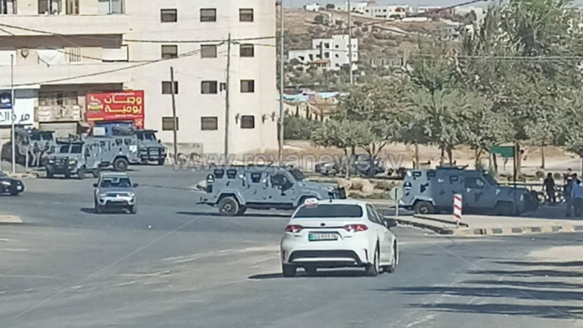 الأجهزة الأمنية أثناء تواجدها في منطقة شفا بدران