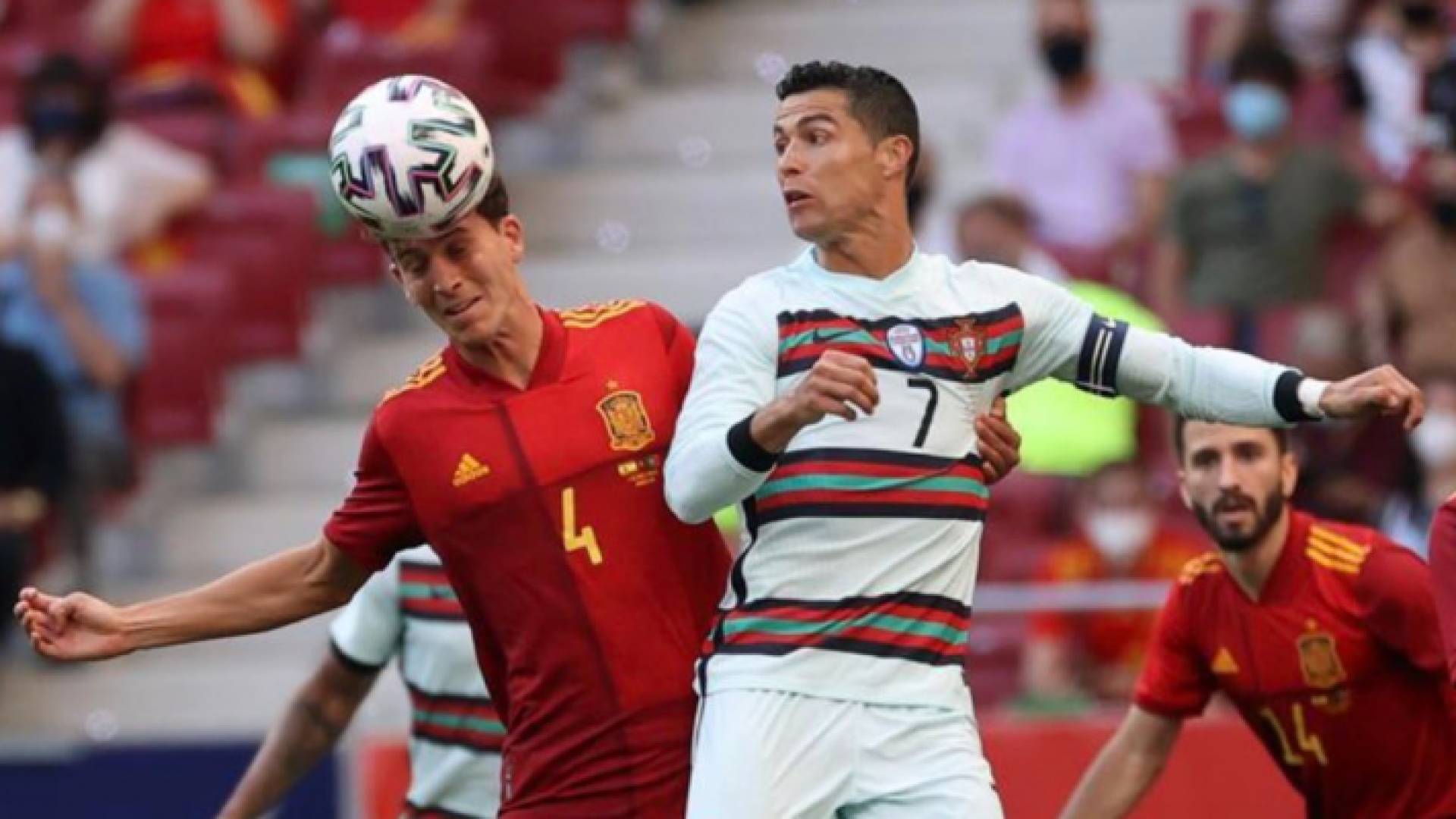 إحدى المباريات بين المنتخبين الإسباني والبرتغالي