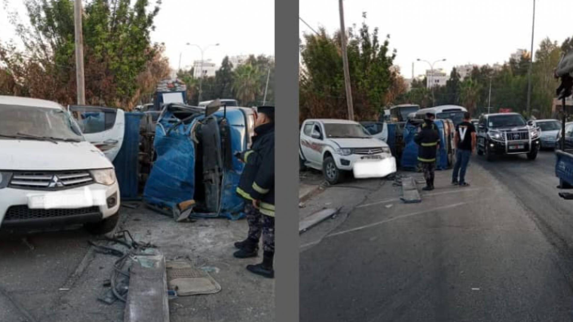 جانب من حادث التدهور