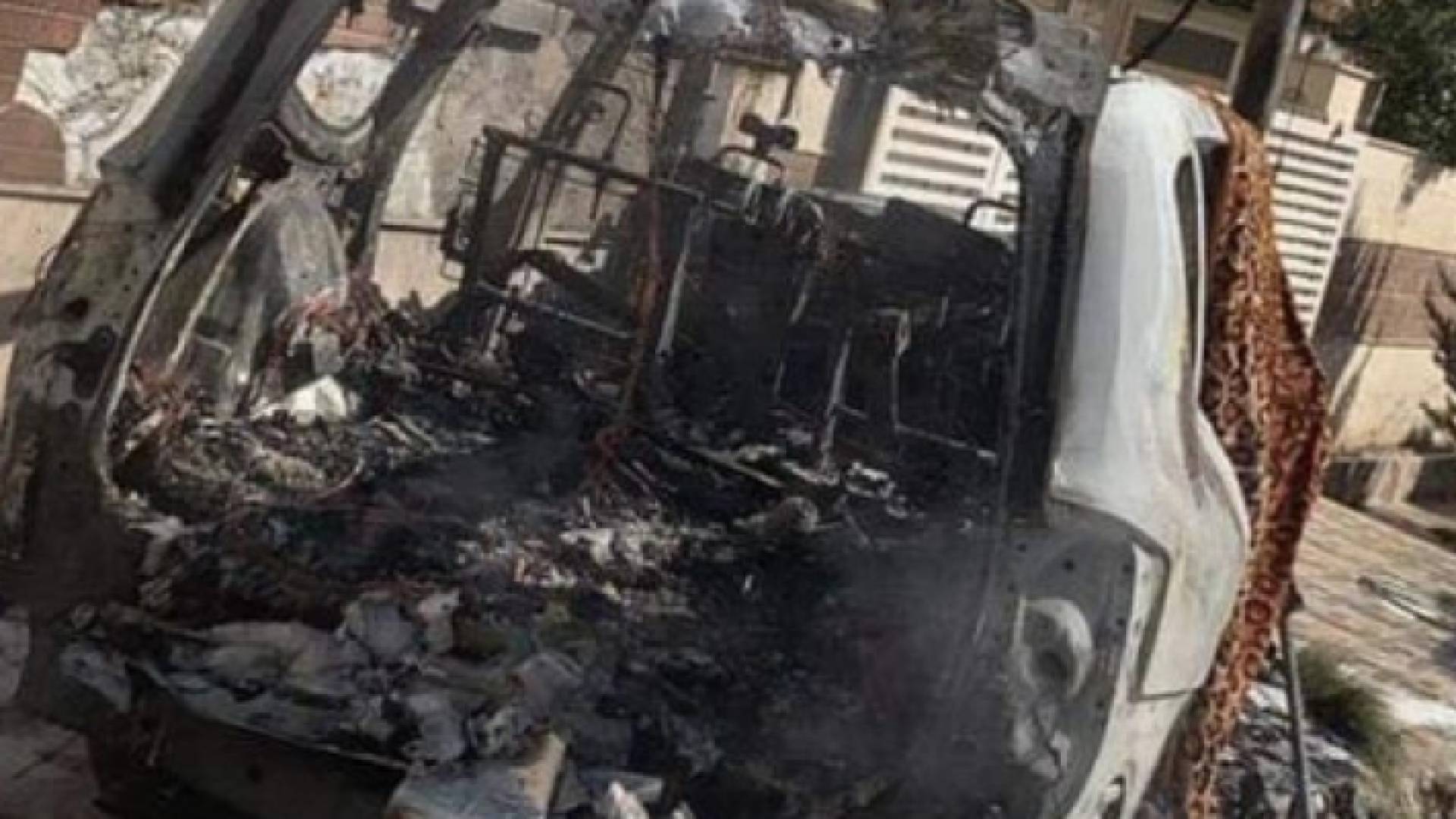 المركبة بعد التفجير