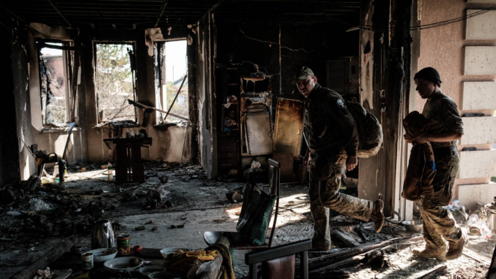 جانب من الدمار الذي خلفه القصف الروسي على أوكرانيا