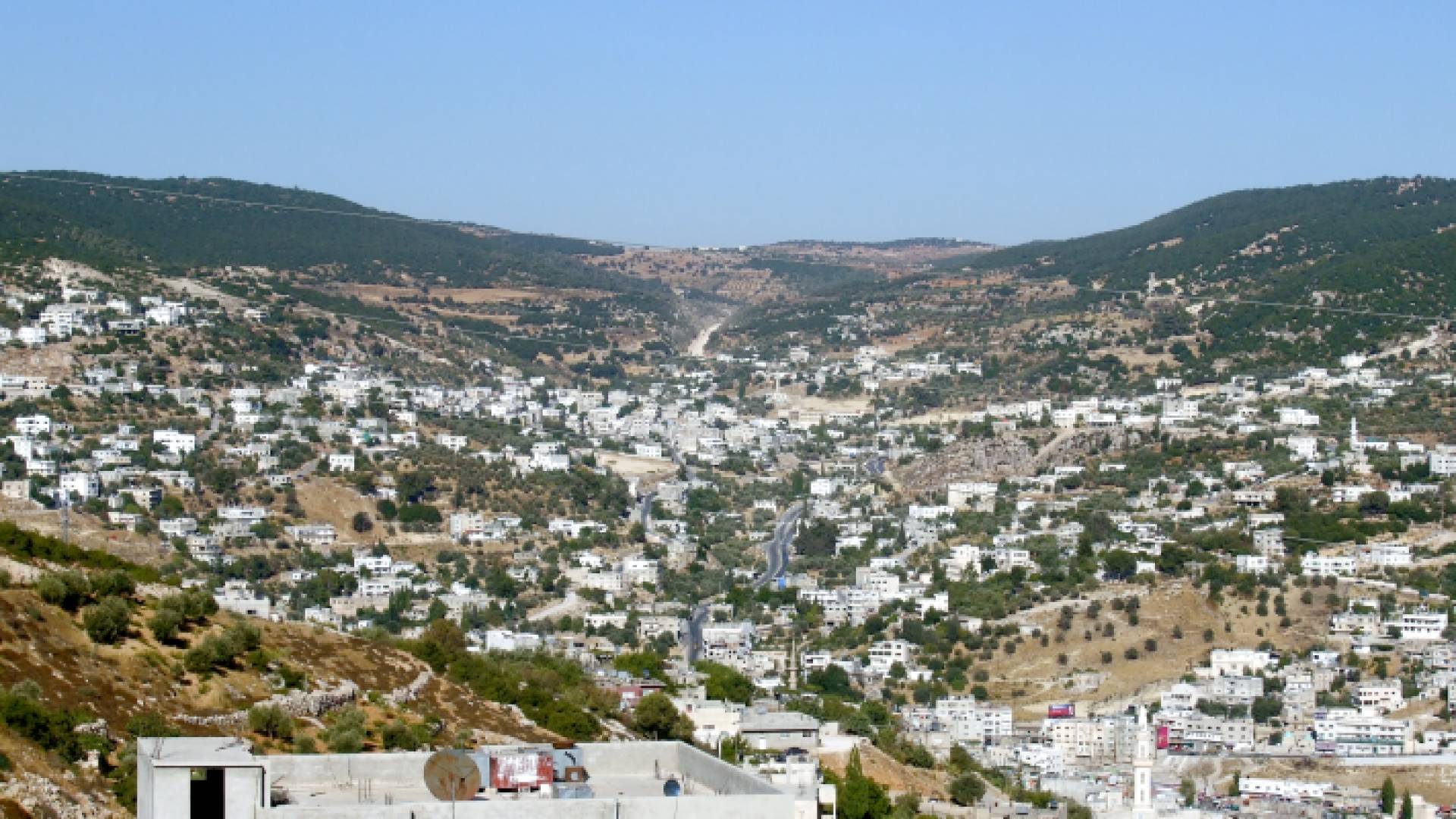 لقطة عامة لمحافظة عجلون شمالي الأردن