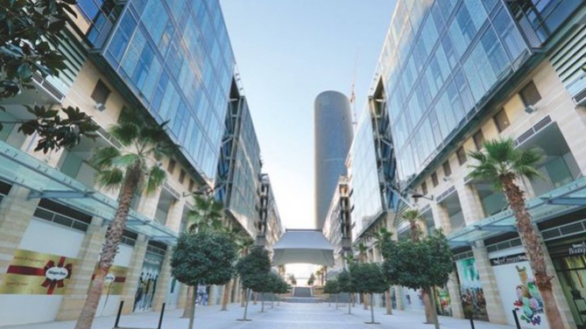 لقطة من منطقة بوليفارد العبدلي في العاصمة عمان