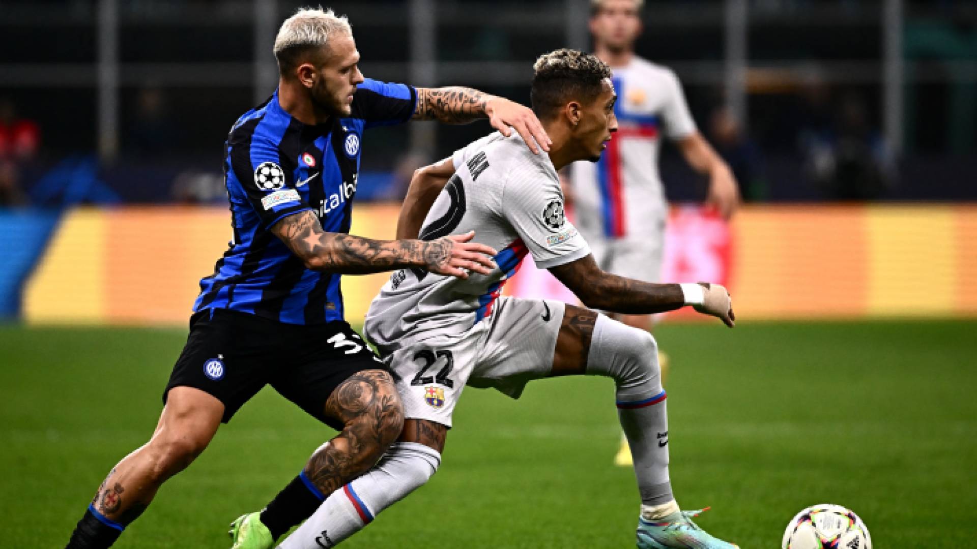 من مواجهة الذهاب بين إنتر ميلان وبرشلونة