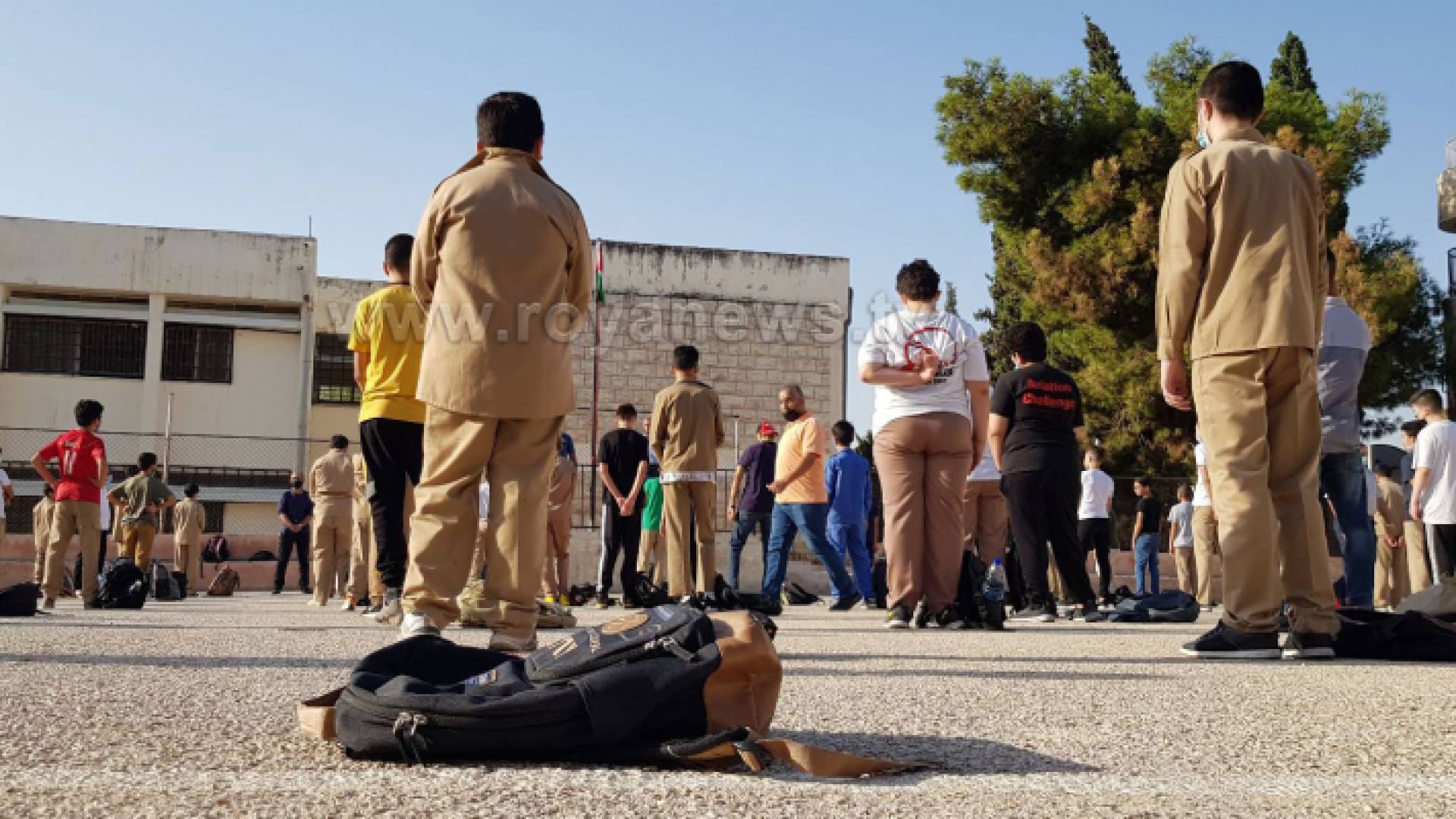 طلاب مدرسة في الطابور الصباحي - أرشيفية