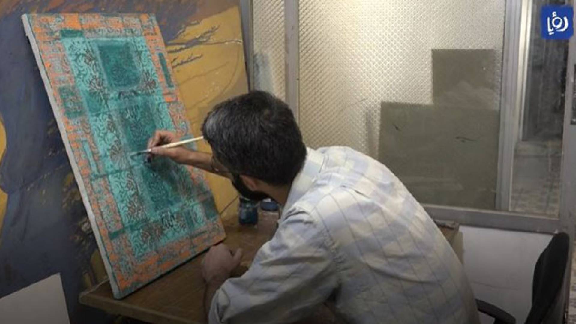 جانب من رسومات المعرض الفني