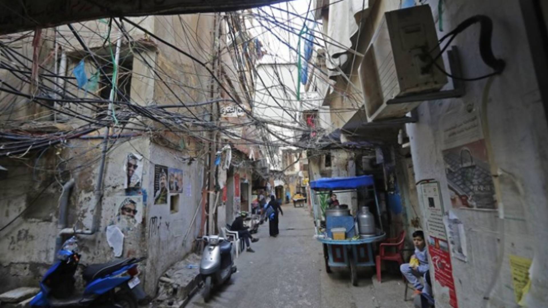 أحد مخيمات اللاجئين الفلسطينيين في لبنان
