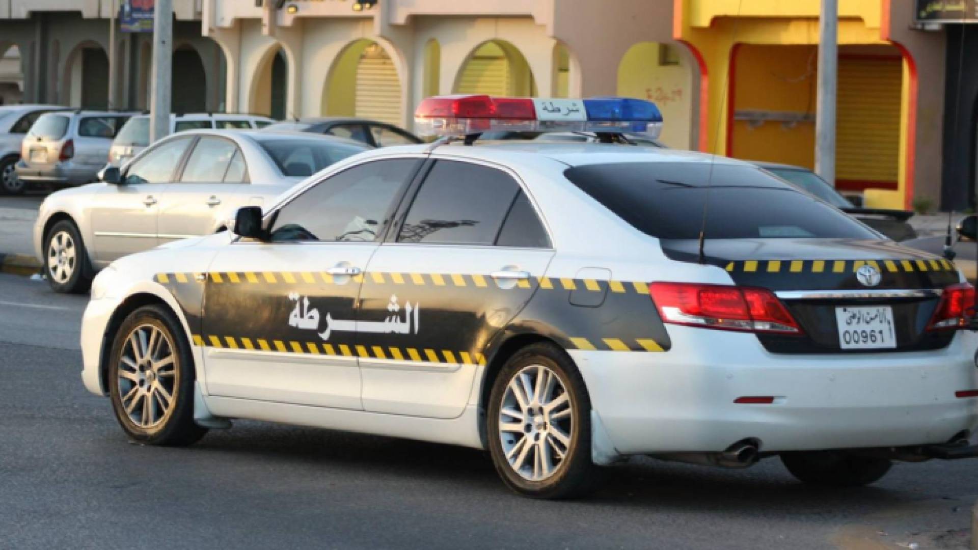 مركبة تابعة للسلطات الأمنية الليبية