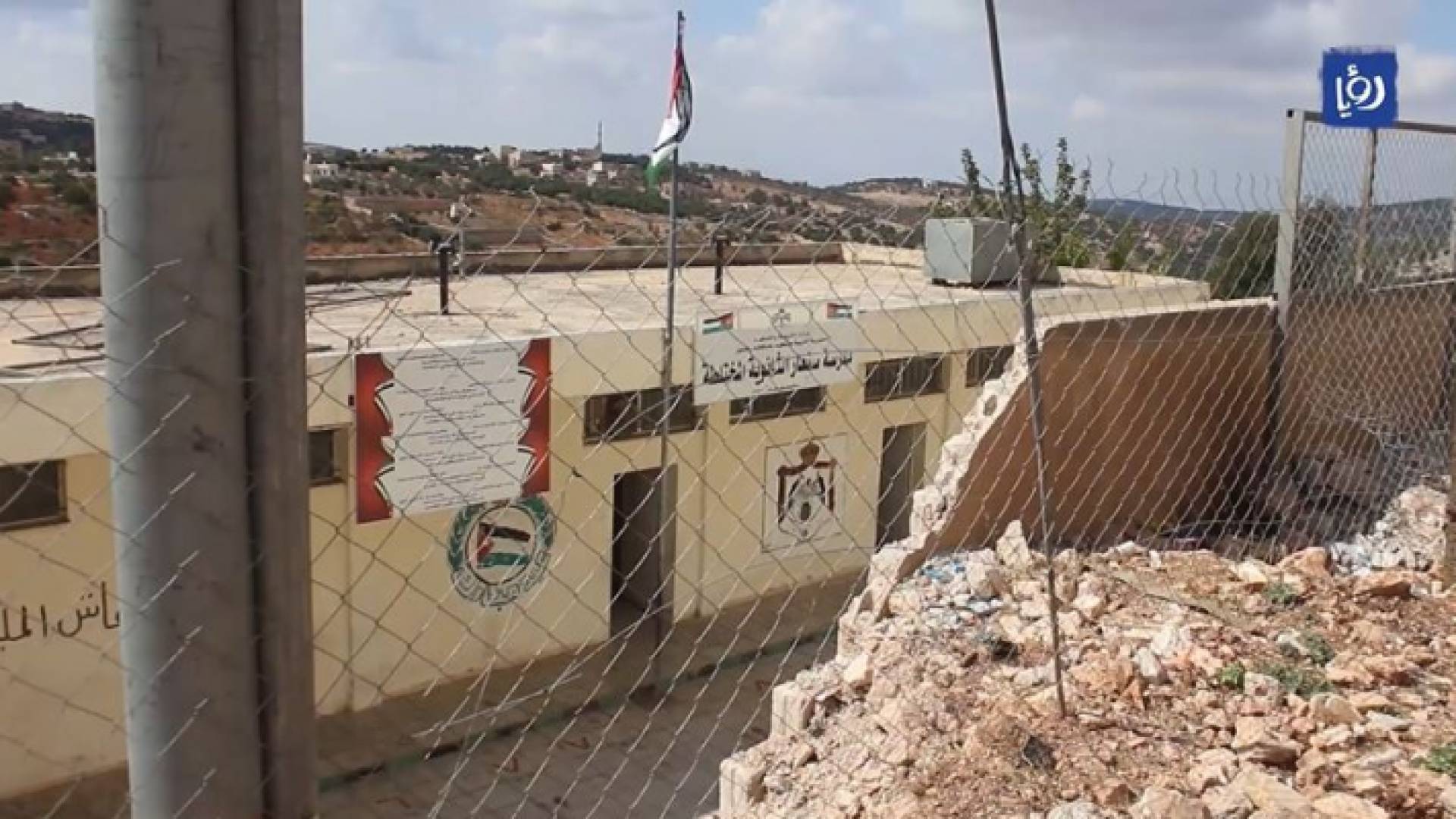 السو المنهار في مدرسة صنعار بمحافظة عجلون