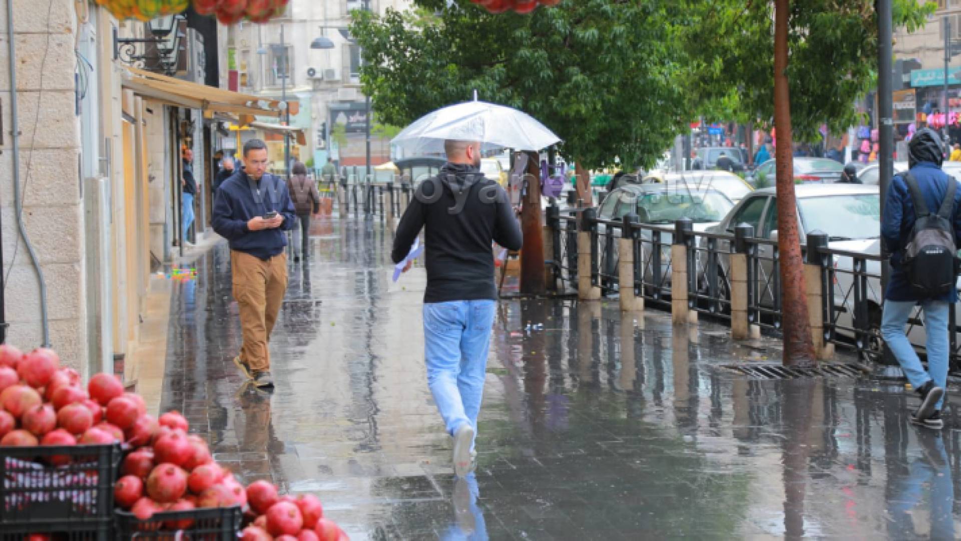 الأمطار في منطقة وسط البلد - أرشيفية