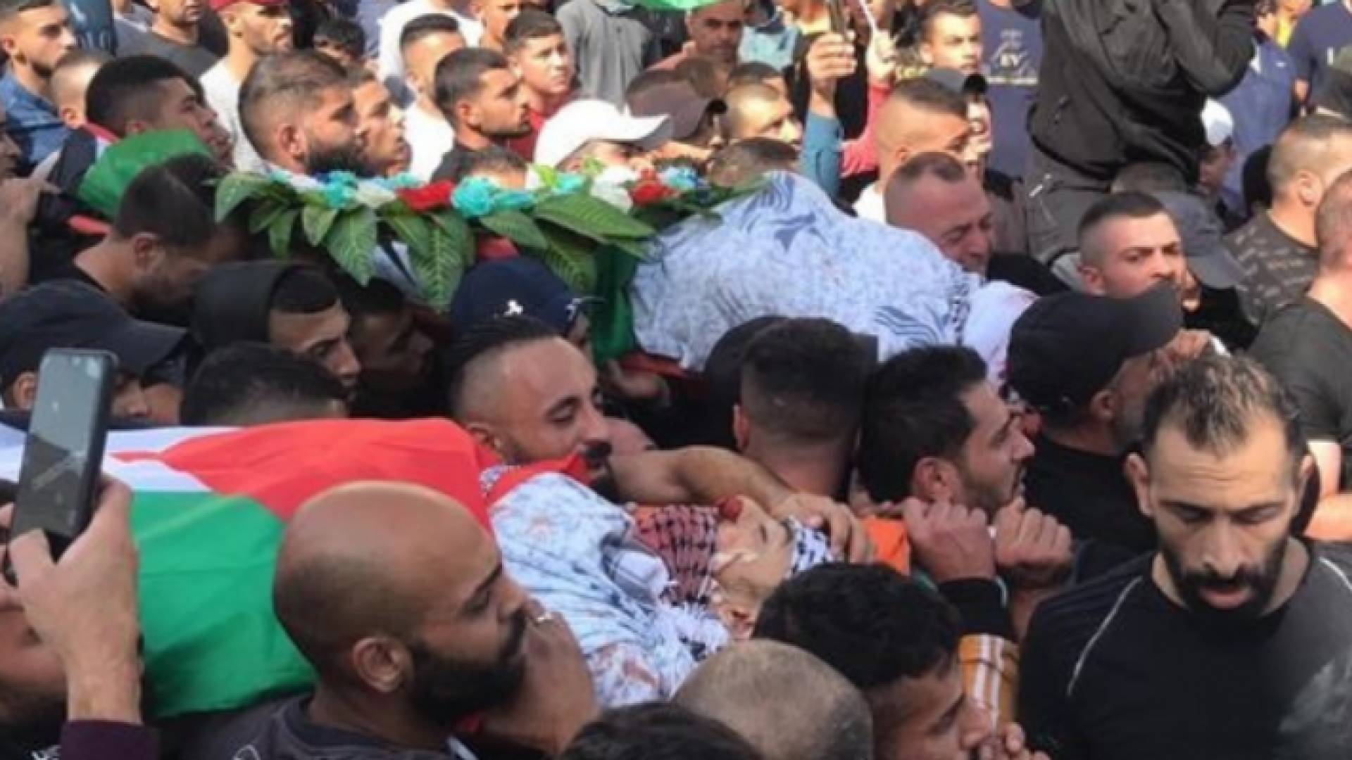 تشييع جثماني الشهيدين عماد أبو رشيد ورمزي زبارة في نابلس