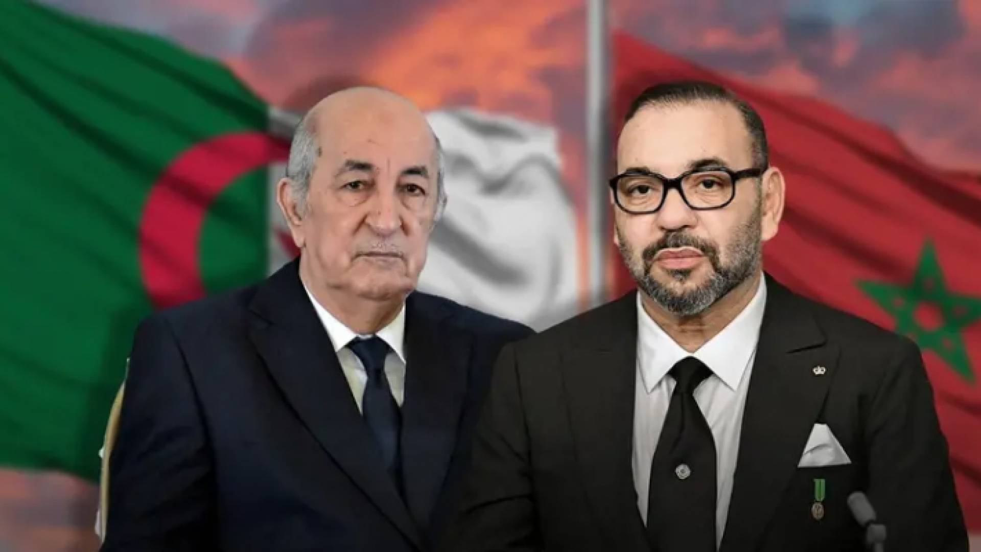 العاهل المغربي محمد السادس والرئيس الجزائري عبد المجيد تبون