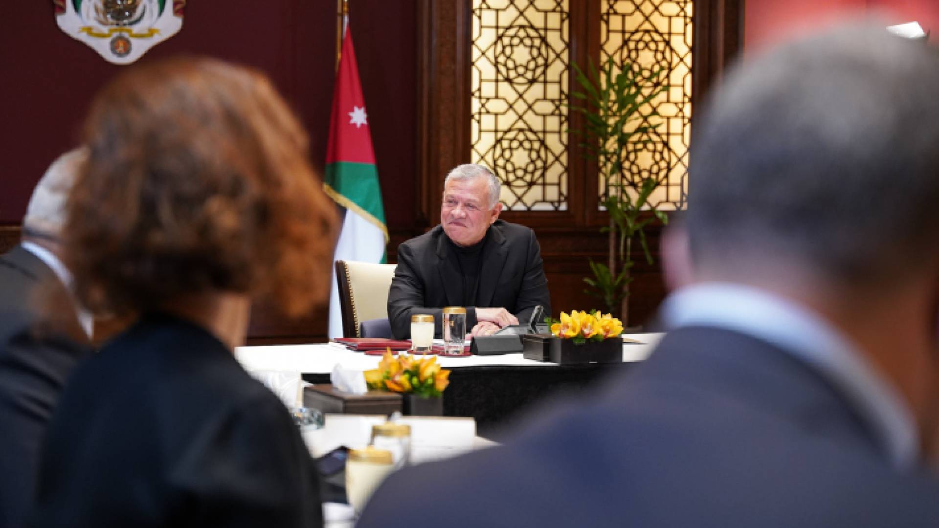 الملك عبد الله الثاني أثناء اللقاء