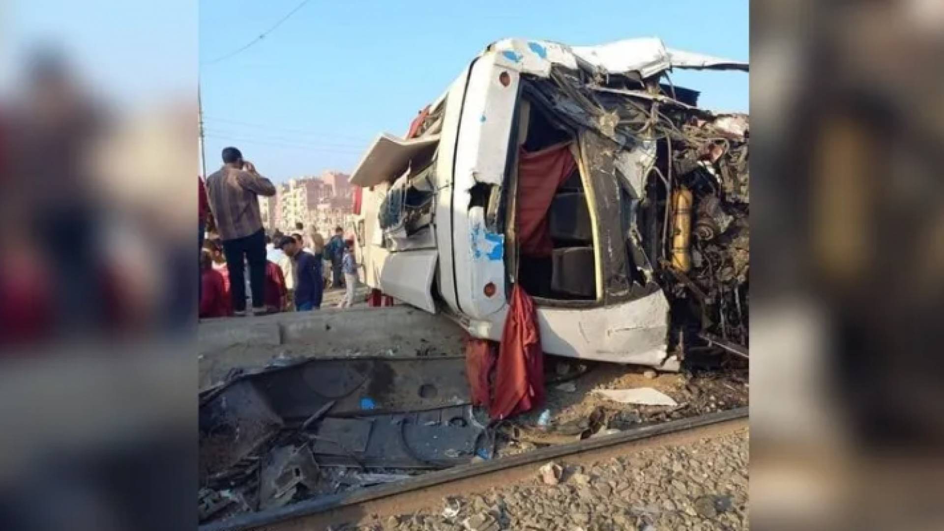 جانب من حادث التصادم