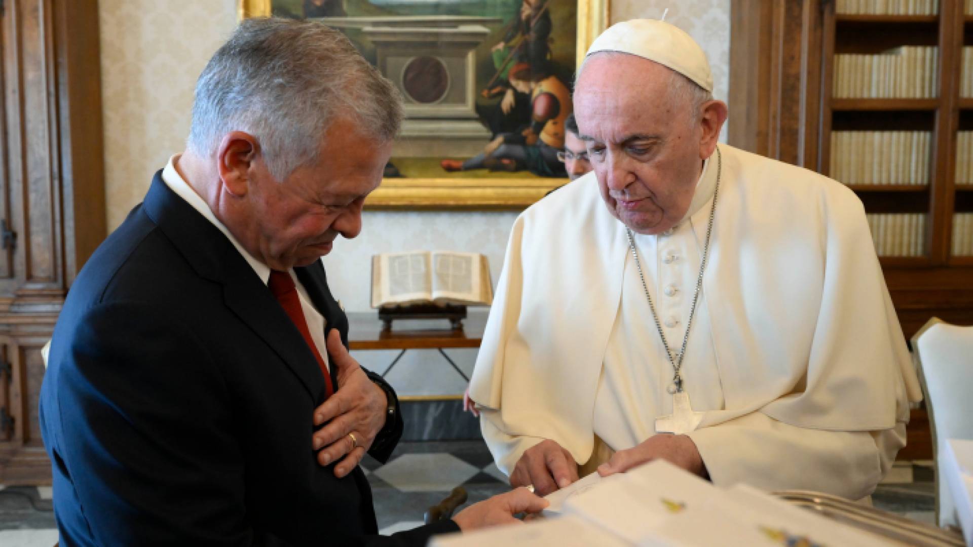 جلالة الملك عبدالله الثاني والبابا فرنسيس