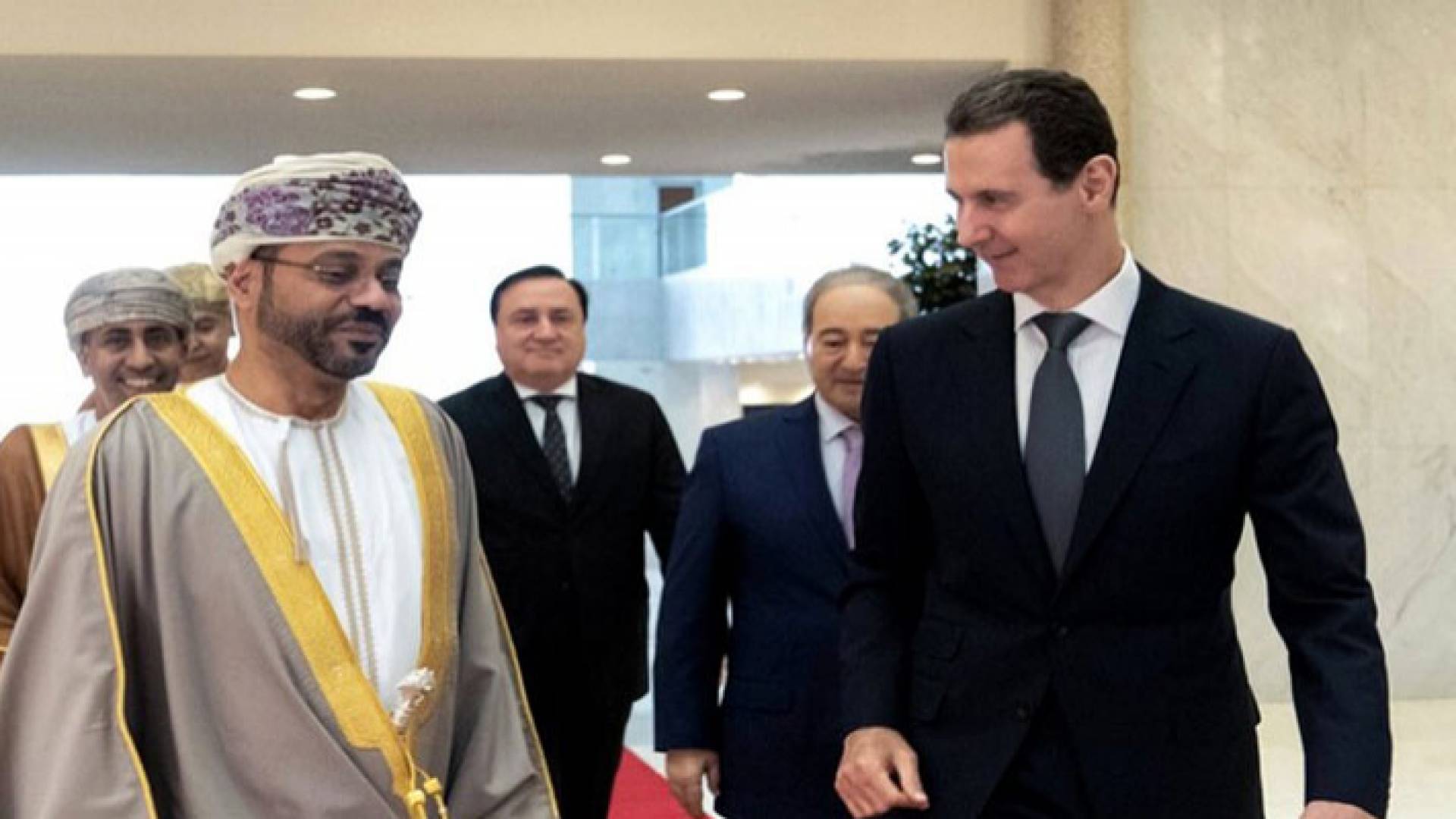 جانب من زيارة وزير الخارجية العماني إلى سوريا