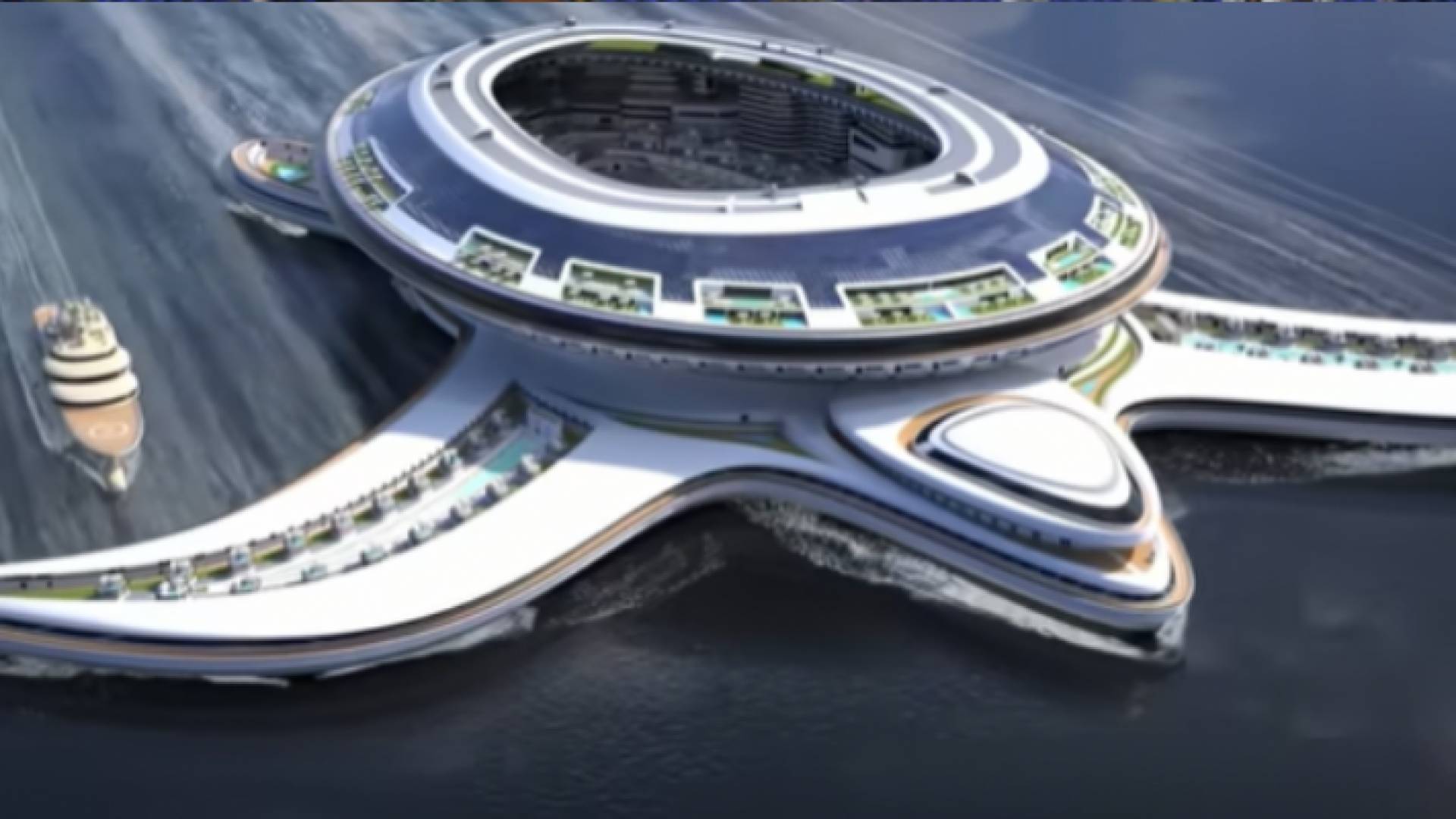 صورة ليخت على شكل سلحفاة في السعودية