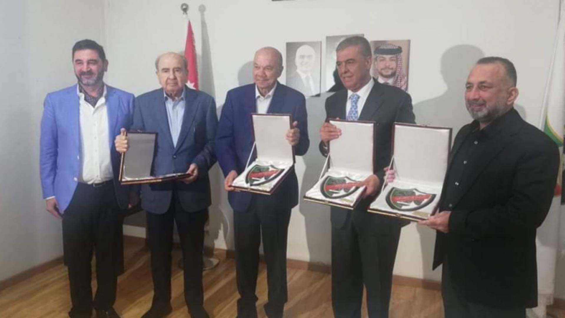 جانب من تكريم الحوامدة والحديد في النادي الأهلي