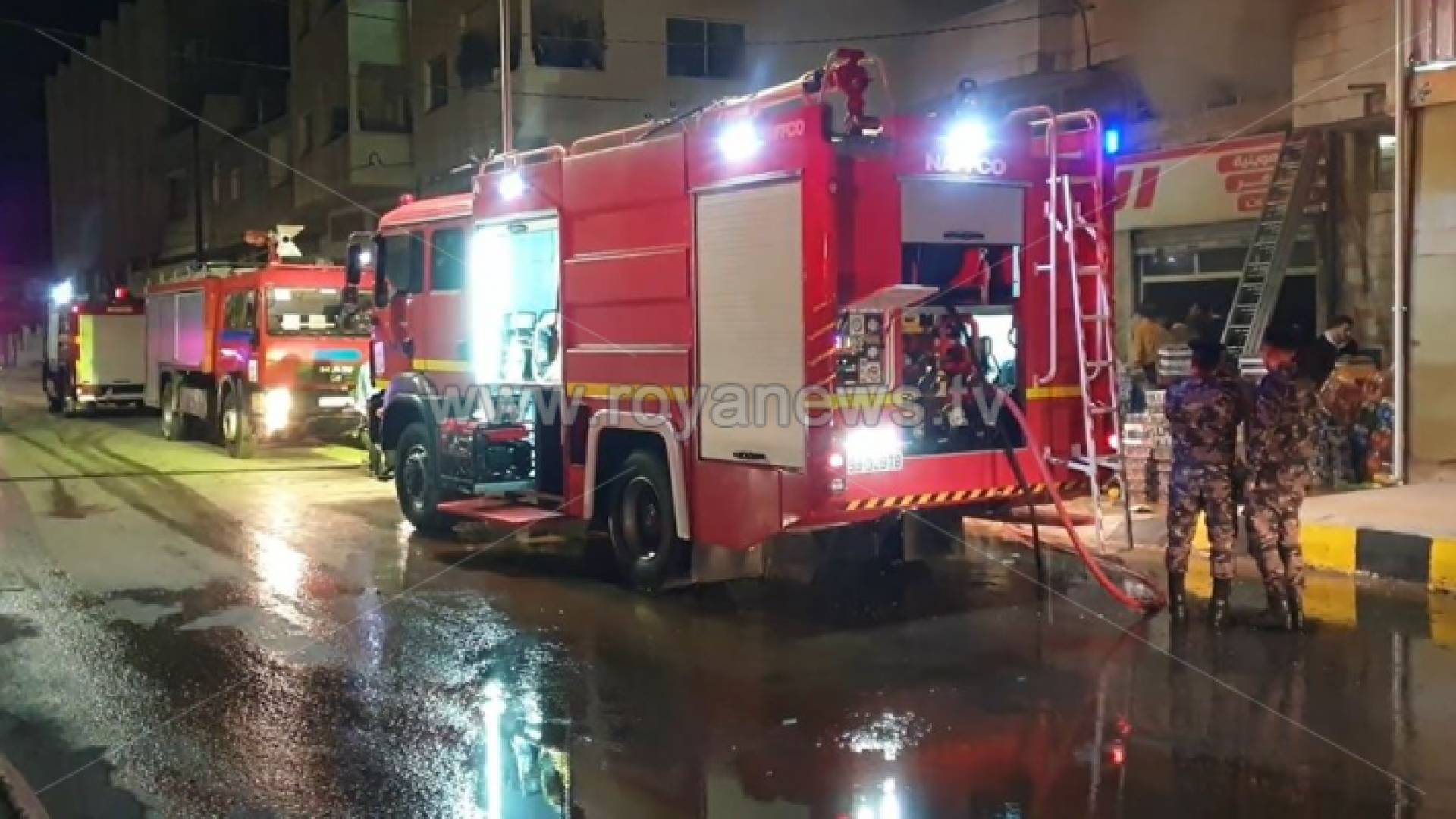 الصورة من مكان الحريق