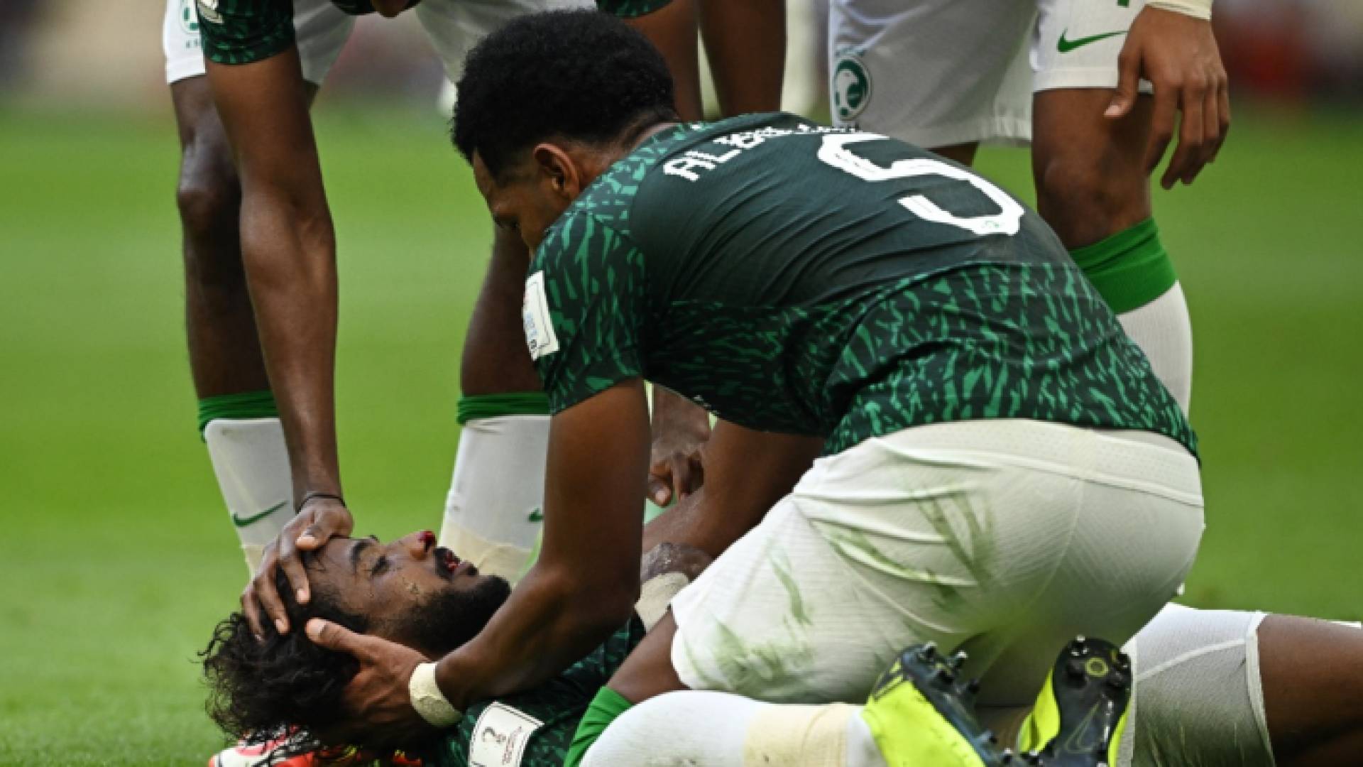 الشهراني بعد تعرضه للإصابة