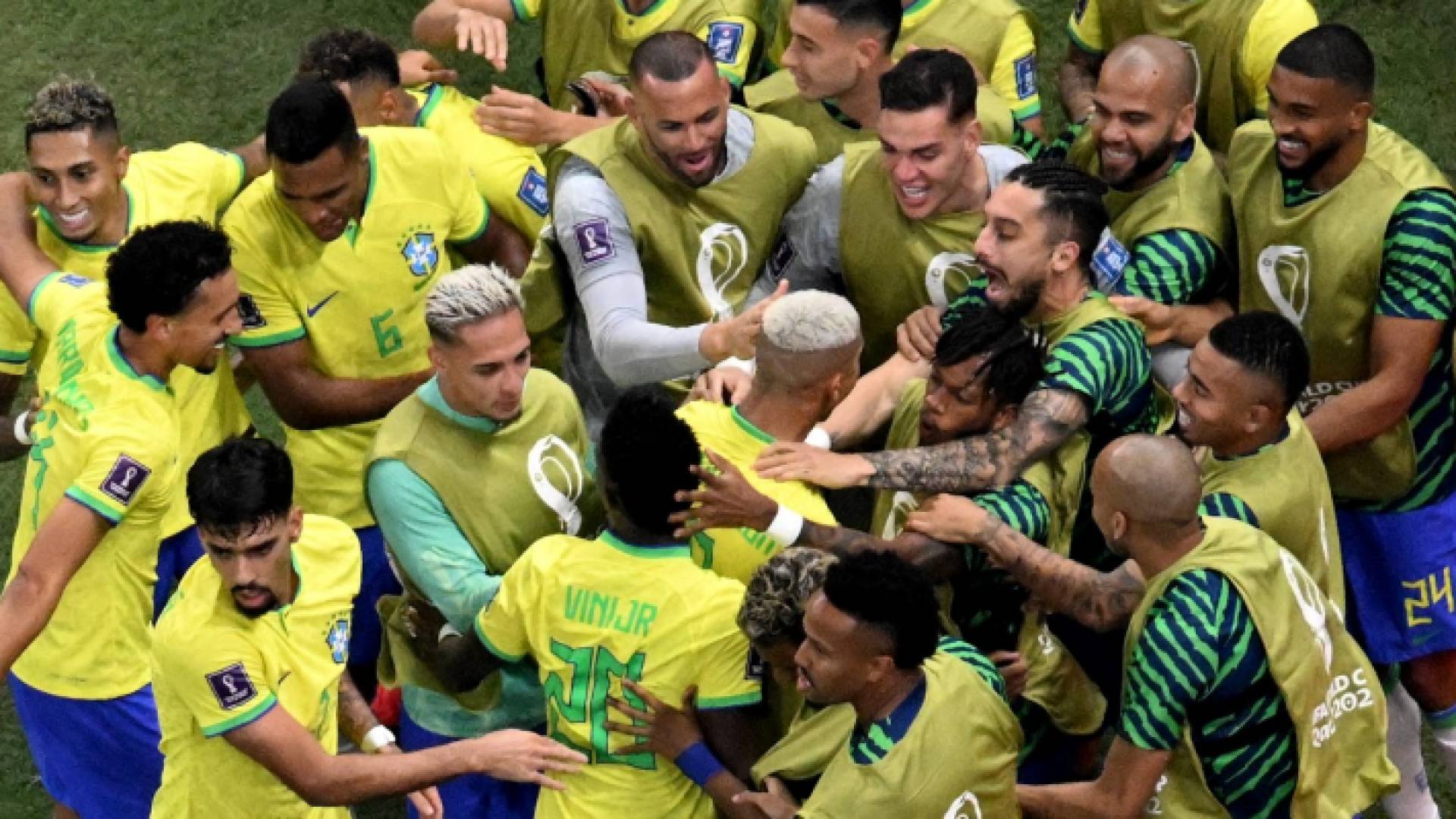 احتفال نجوم البرازيل