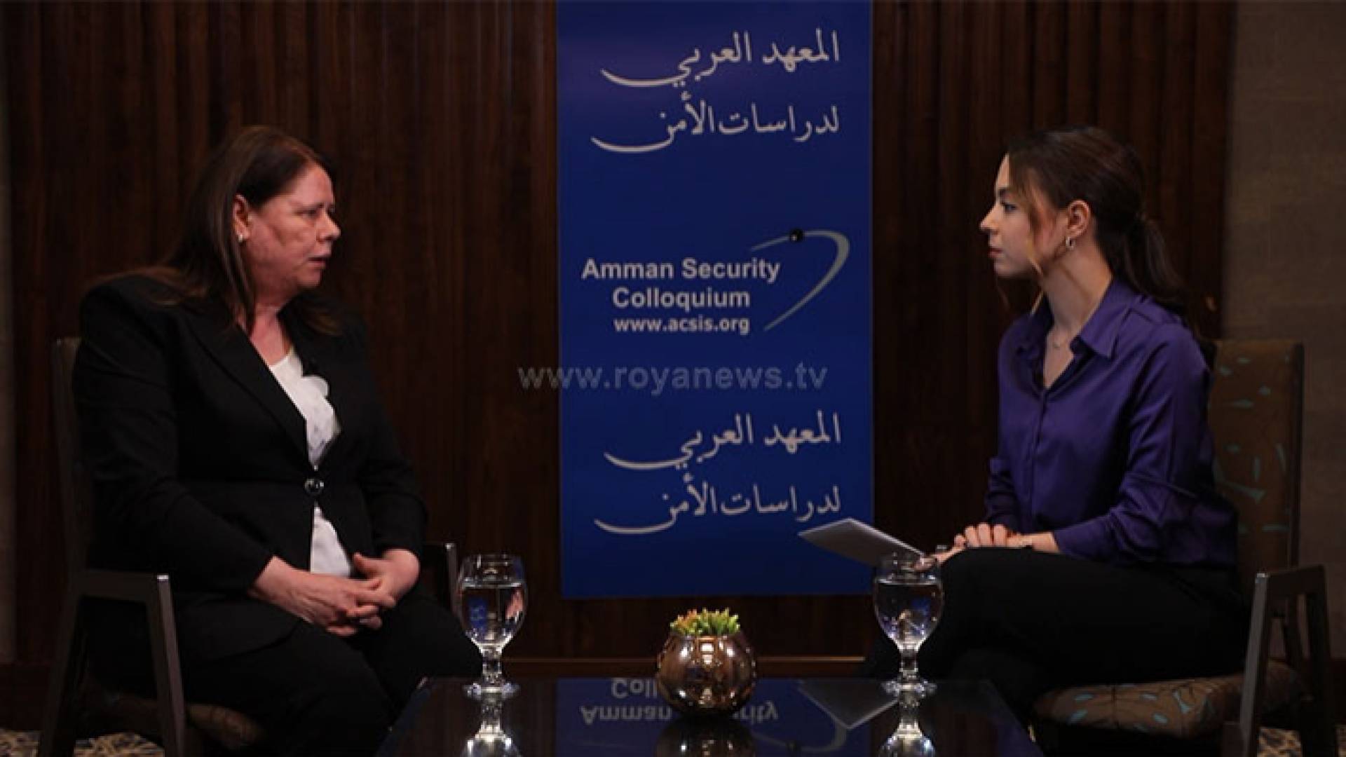 جانب من المقابلة التي أجرتها رؤيا مع فدوى البرغوثي